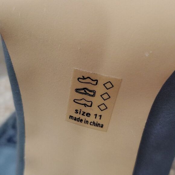 Michael Antonio Charcoal and Snake pattern, peep toe, size 11 , Chunky heel - Picture 7 of 9